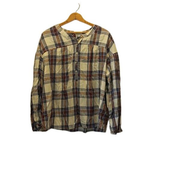 Every Moment Women's Size XL Cotton Blend Plaid Button Down Shirt New - Picture 14 of 14